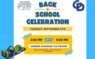 PTA Back to School Celebration – September 5th 2:30-5:30pm